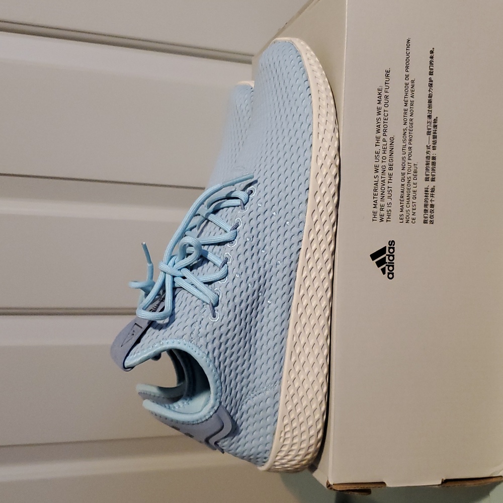 Adidas Pharrell Williams Tennis HU. Men's Size 9.5. Color Light Blue.